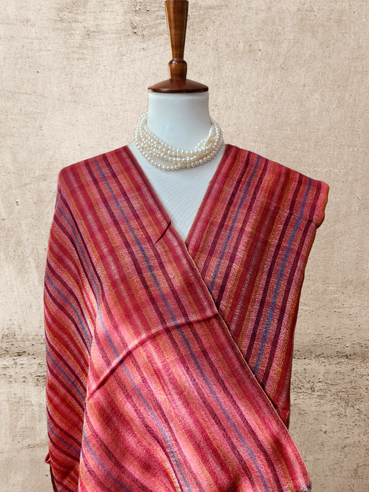 Plaid Check Woolen Reversible Shawl